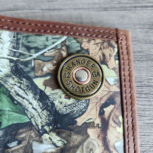 C439 Tree Leaf Camouflage‎ Western Ranger Hunter Rodeo Wallet 12G Shotgun Concho - Picture 9 of 11